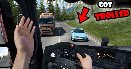 IDIOTS on the road TROLLED by Passat Drivers Real Hands Funny moments - ETS2 Multiplayer