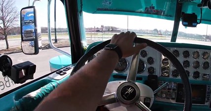 How to shift an 18 speed trans. in my custom Peterbilt with straight pipes.