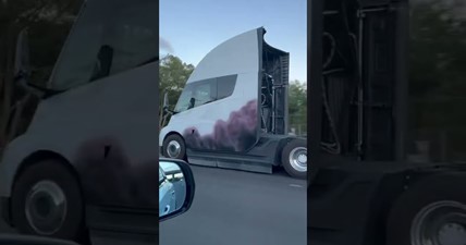 Video of the New Tesla Semi Truck on Highway 80