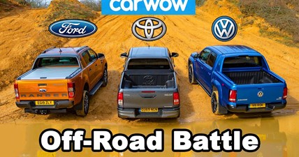 VW Amarok vs Ford Ranger vs Toyota Hilux: OFF-ROAD BATTLE!